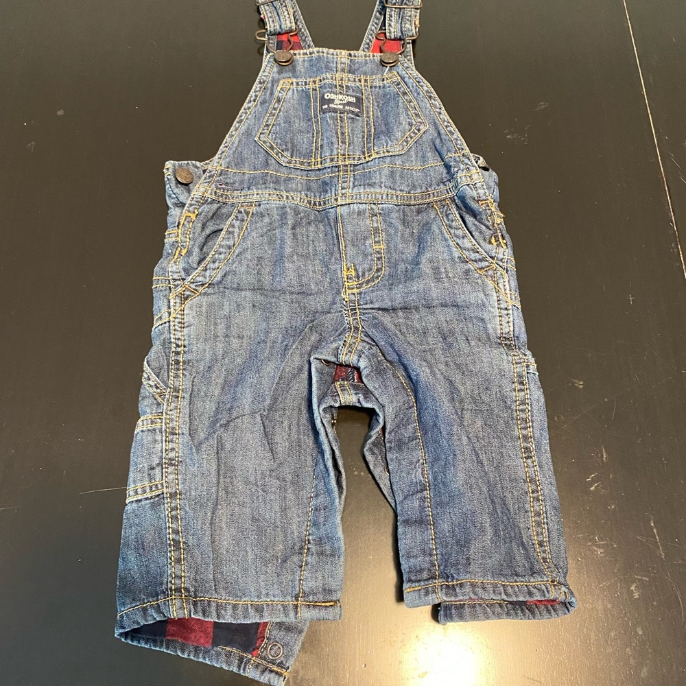 Vintage Osh Kosh 6Months Overalls Reversible Denim Jumper